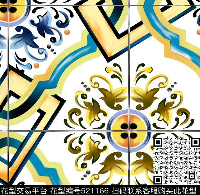 欧美时尚潮流数码印花华亿平台下载（图片编号: 521166） - 瓦栏（Walan）