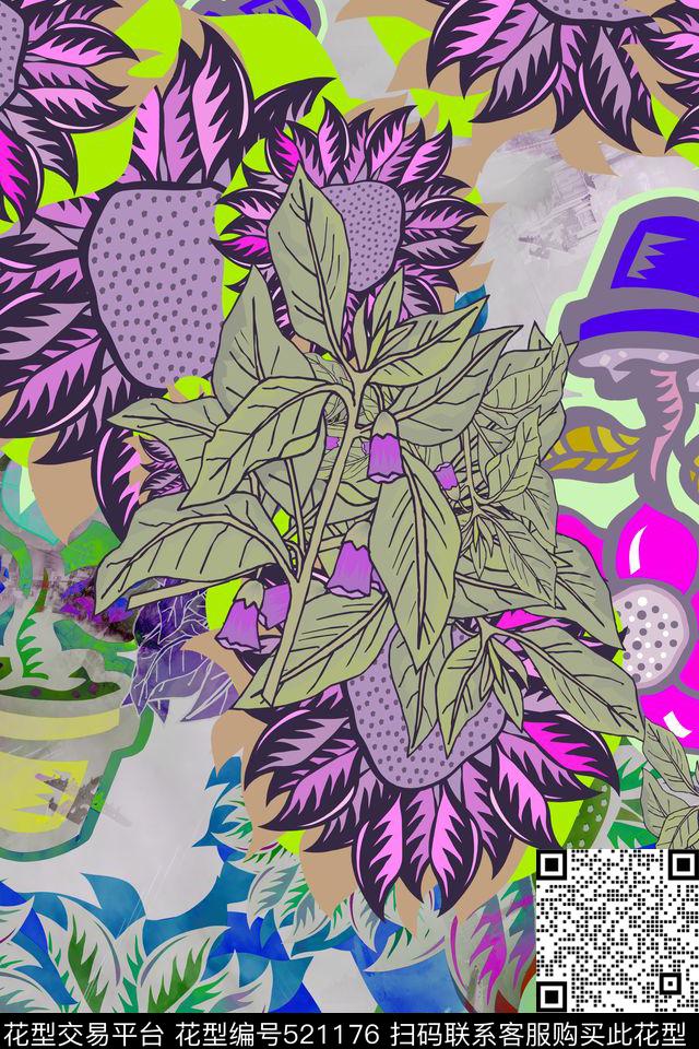 大牌时尚女装数码印花华亿平台下载（图片编号: 521176） - 瓦栏（Walan）