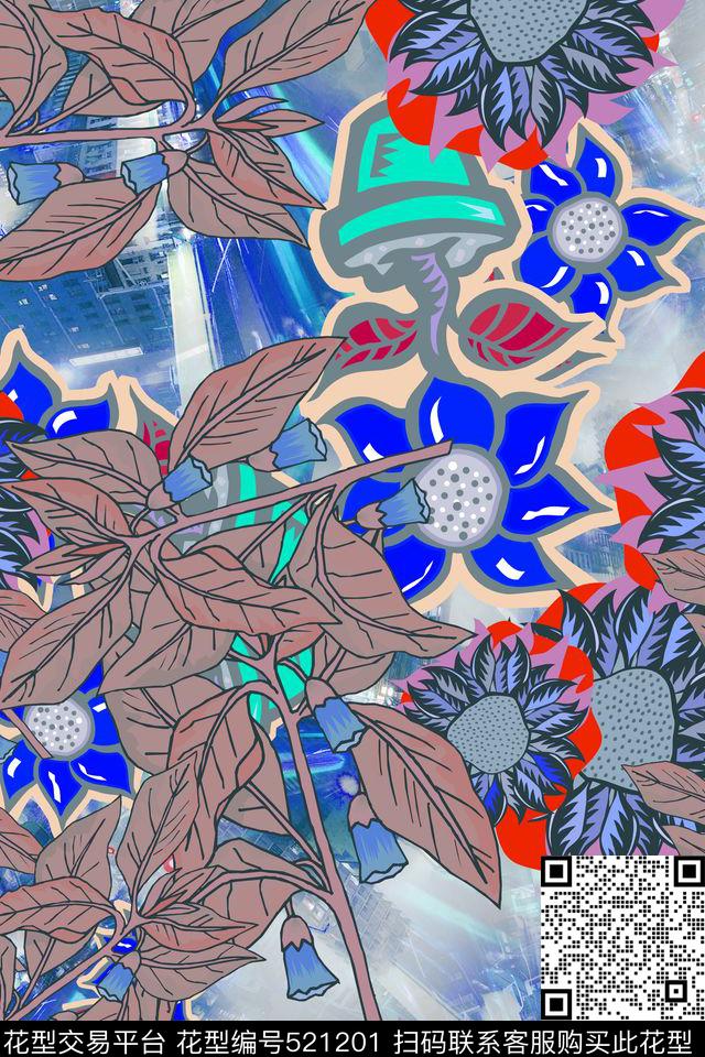 大牌时尚女装数码印花华亿平台下载（图片编号: 521201） - 瓦栏（Walan）