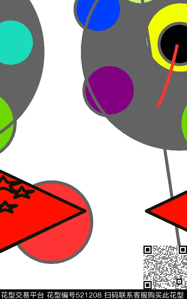 几何印花趣味童装几何圆多边形星星几何传统印花华亿平台下载（图片编号: 521208） - 瓦栏（Walan）