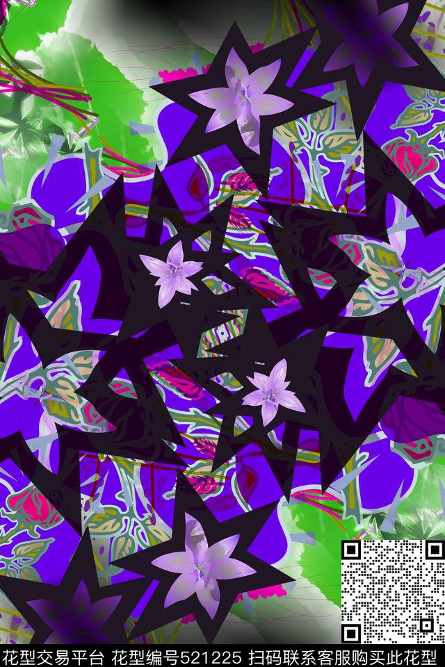 大牌时尚女装数码印花华亿平台下载（图片编号: 521225） - 瓦栏（Walan）