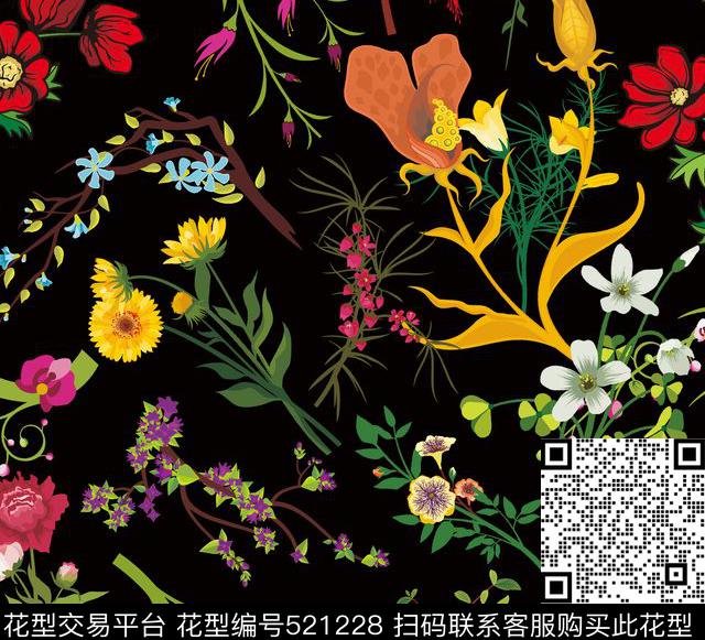 欧美时尚潮流传统印花华亿平台下载（图片编号: 521228） - 瓦栏（Walan）