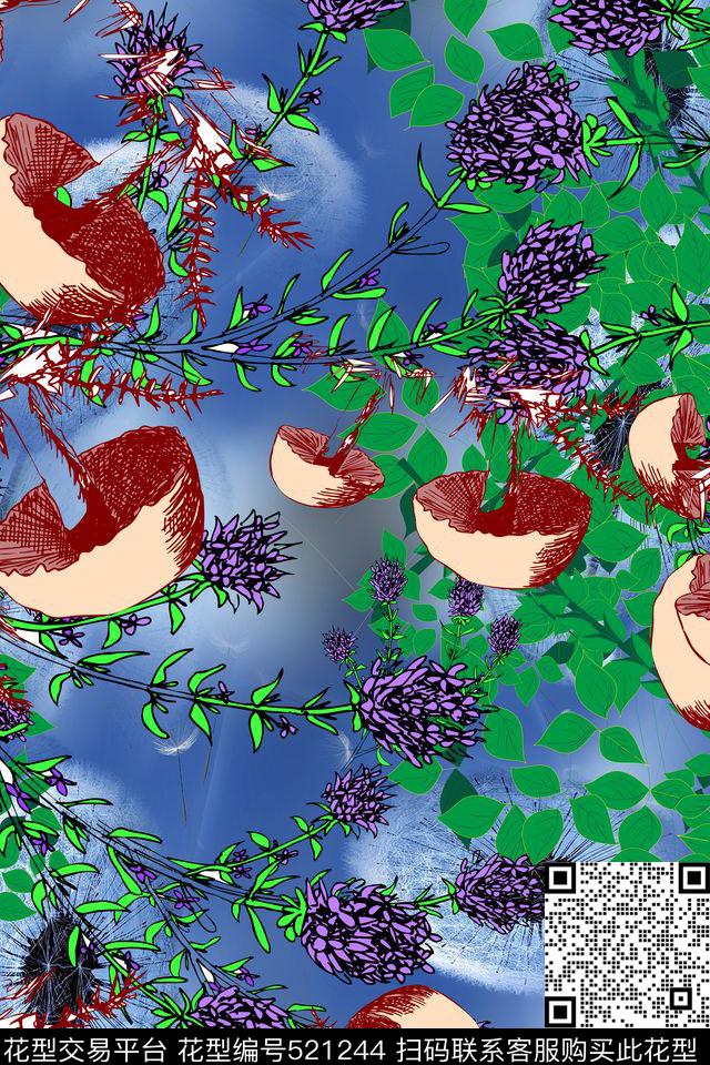 大牌时尚女装数码印花华亿平台下载（图片编号: 521244） - 瓦栏（Walan）