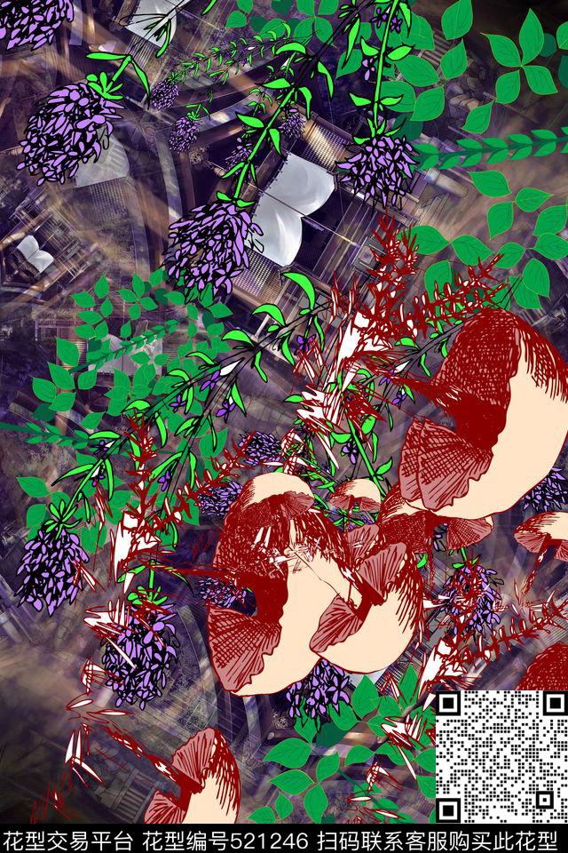 大牌时尚女装数码印花华亿平台下载（图片编号: 521246） - 瓦栏（Walan）