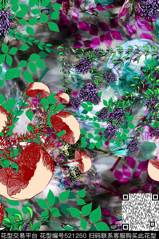 大牌女装时尚数码印花华亿平台下载（图片编号: 521250） - 瓦栏（Walan）