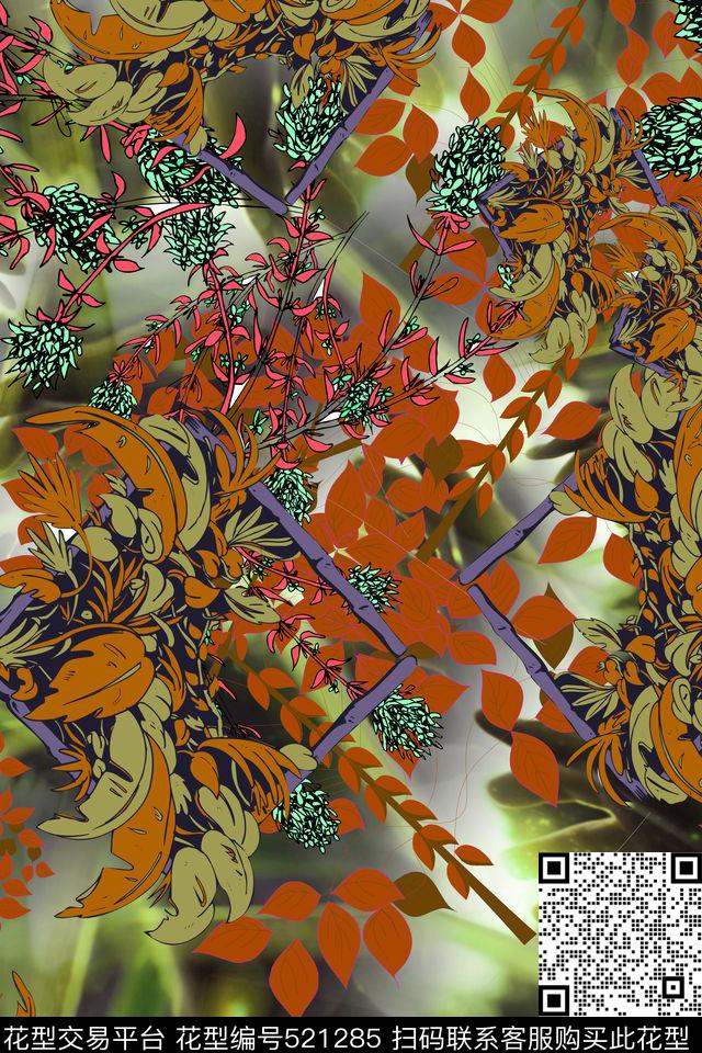 大牌时尚女装数码印花华亿平台下载（图片编号: 521285） - 瓦栏（Walan）