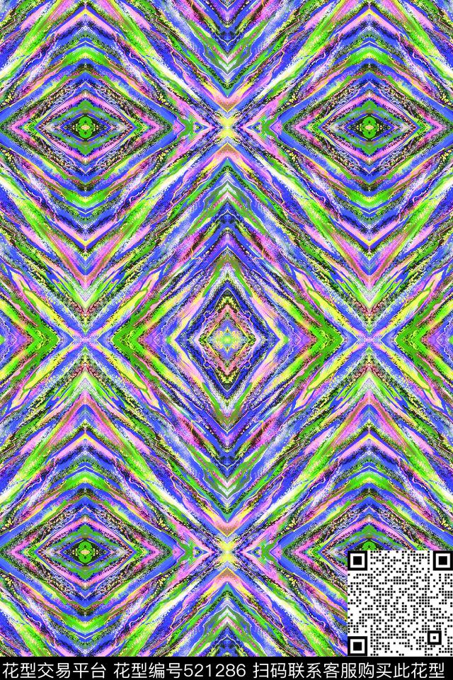 抽象几何石纹数码印花华亿平台下载（图片编号: 521286） - 瓦栏（Walan）