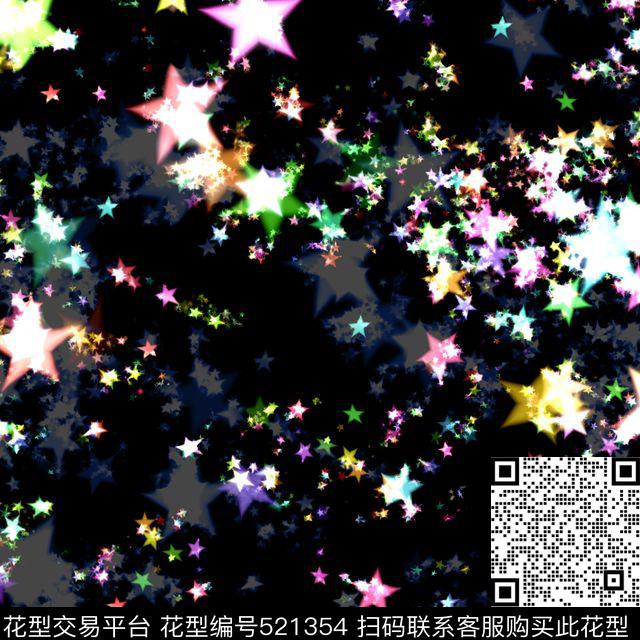 点点繁星五彩数码印花华亿平台下载（图片编号: 521354） - 瓦栏（Walan）