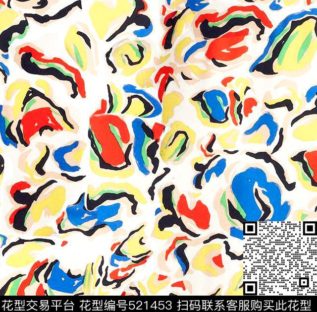 迷彩手绘涂鸦传统印花华亿平台下载（图片编号: 521453） - 瓦栏（Walan）