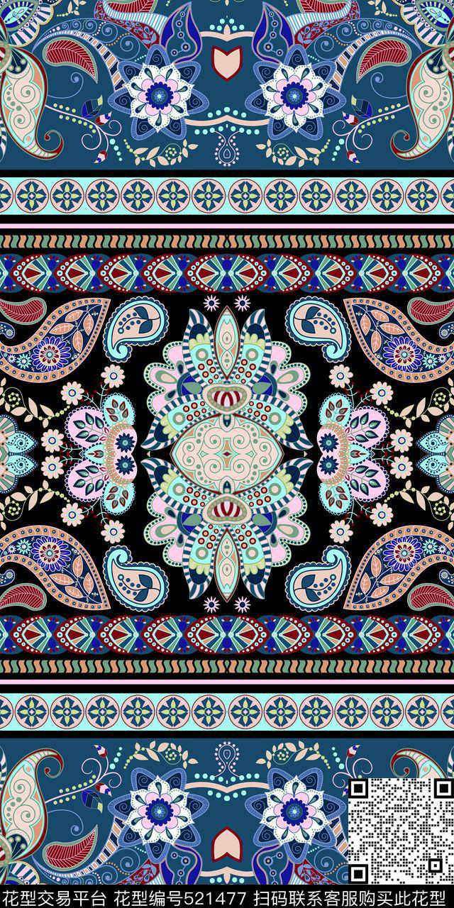 民族风面料沙发布面料家纺传统印花华亿平台下载（图片编号: 521477） - 瓦栏（Walan）