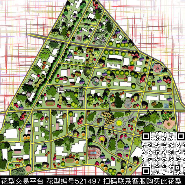 地图手绘原创数码印花华亿平台下载（图片编号: 521497） - 瓦栏（Walan）