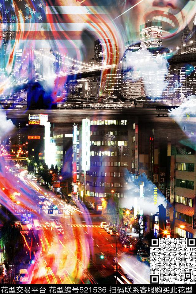 建筑时尚潮流数码印花华亿平台下载（图片编号: 521536） - 瓦栏（Walan）