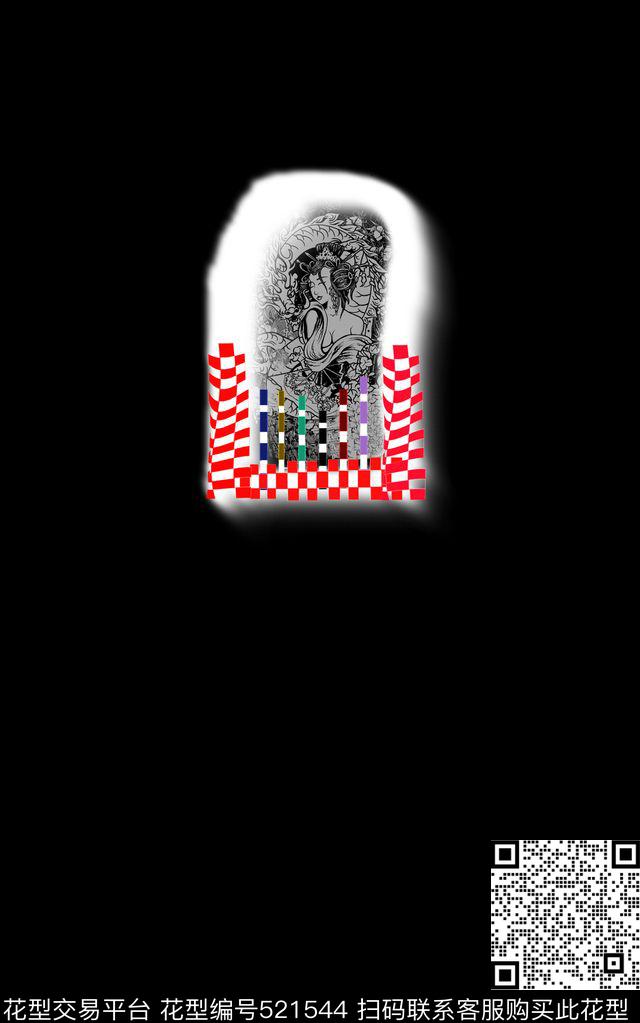 潮流时尚印花服装潮流时尚印花服装蛇女几何传统印花华亿平台下载（图片编号: 521544） - 瓦栏（Walan）