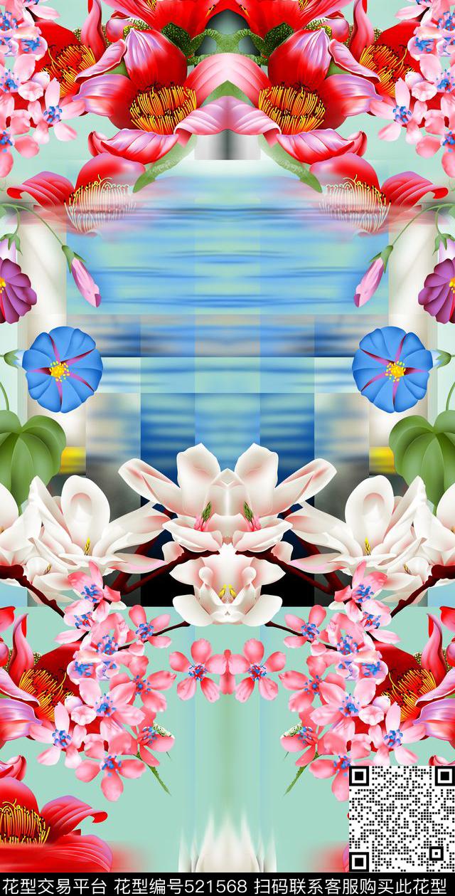 几何现代组合数码印花华亿平台下载（图片编号: 521568） - 瓦栏（Walan）