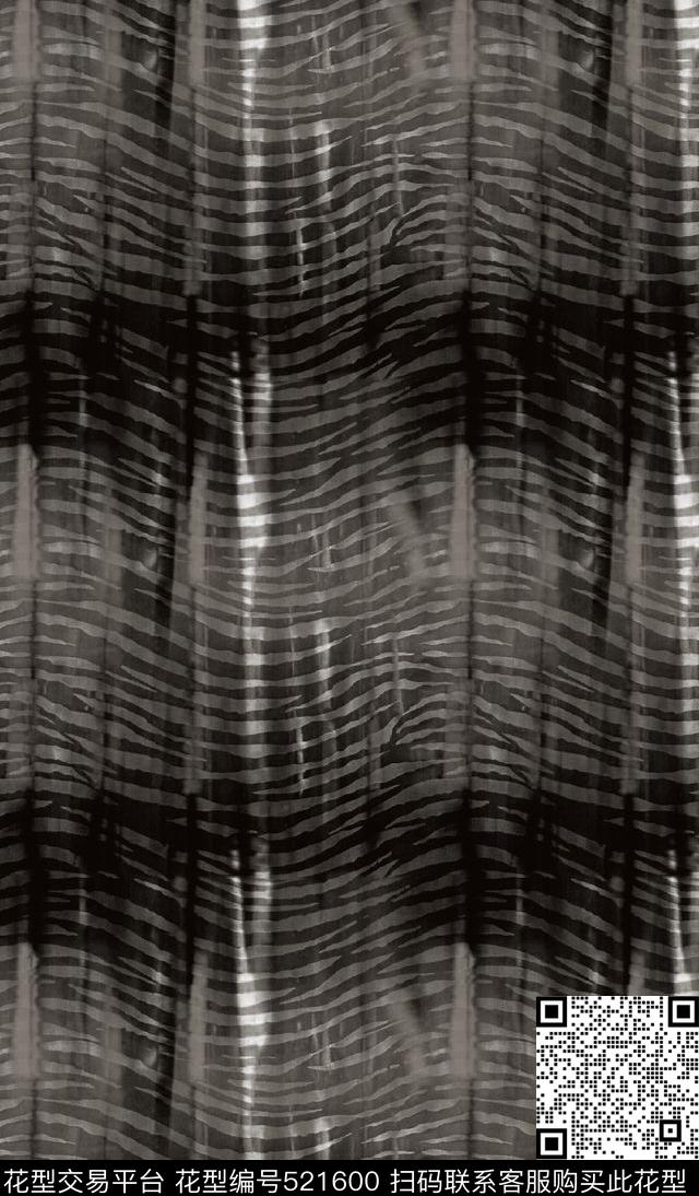 抽象服装虎纹数码印花华亿平台下载（图片编号: 521600） - 瓦栏（Walan）