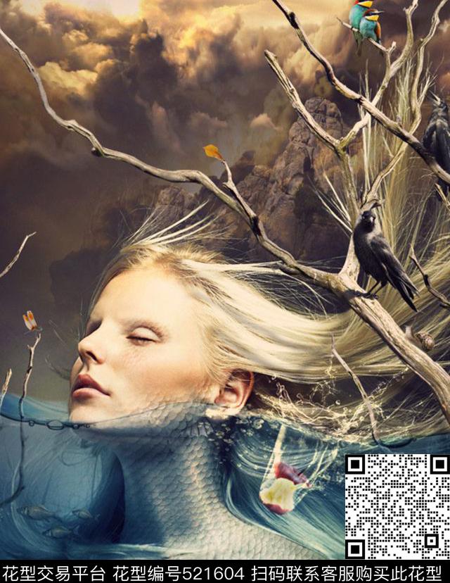 欧美时尚潮流数码印花华亿平台下载（图片编号: 521604） - 瓦栏（Walan）