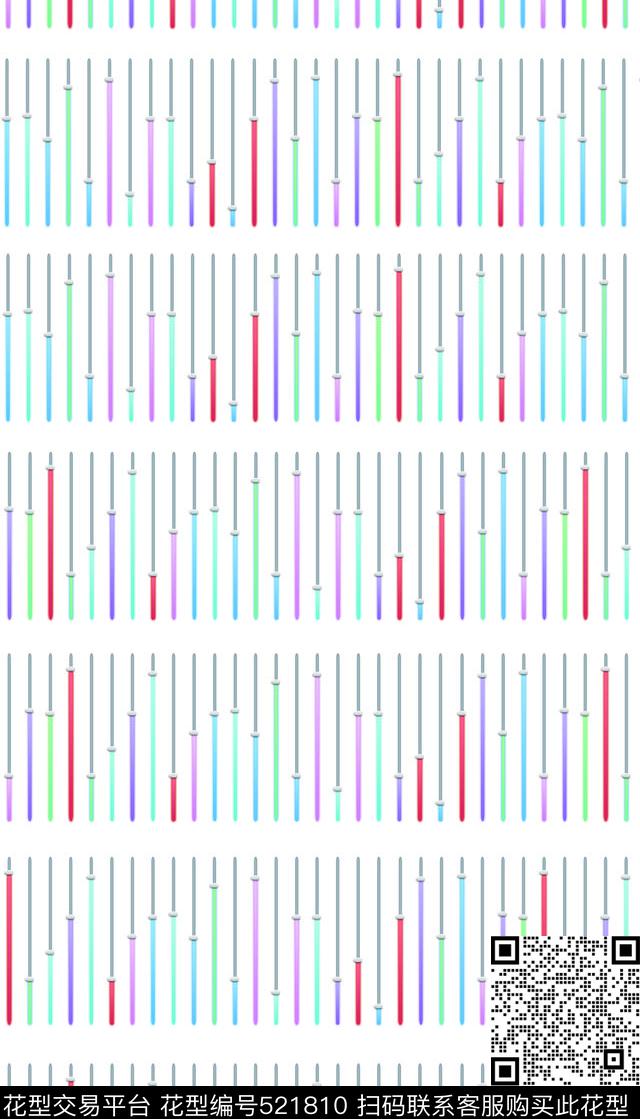 多彩条纹写实传统印花华亿平台下载（图片编号: 521810） - 瓦栏（Walan）