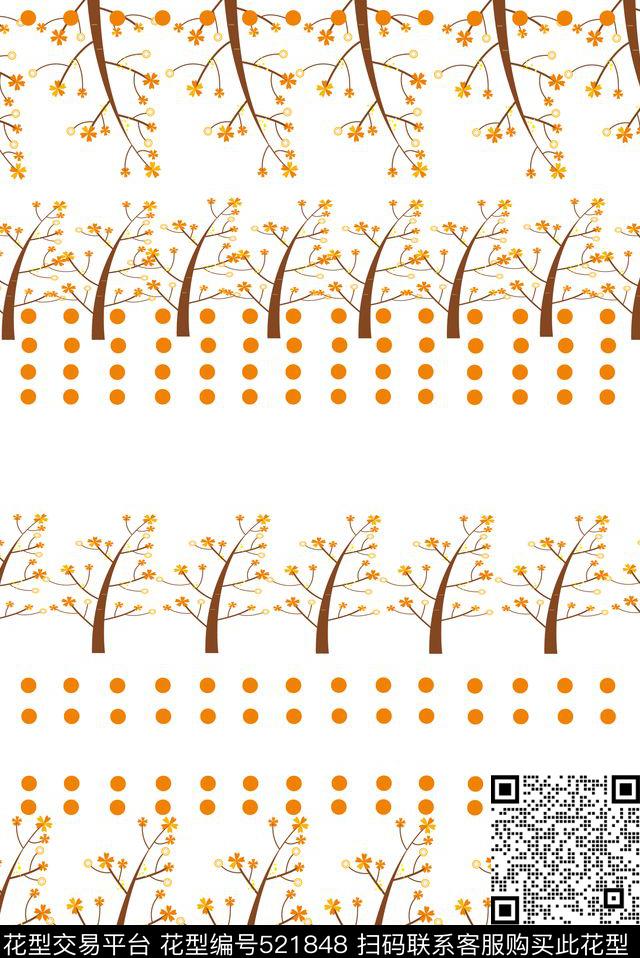 日本小花卉波点清新传统印花华亿平台下载（图片编号: 521848） - 瓦栏（Walan）