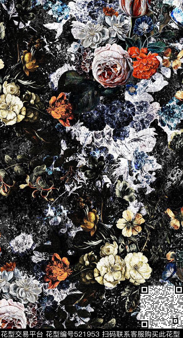 创意欧式油画数码印花华亿平台下载（图片编号: 521953） - 瓦栏（Walan）