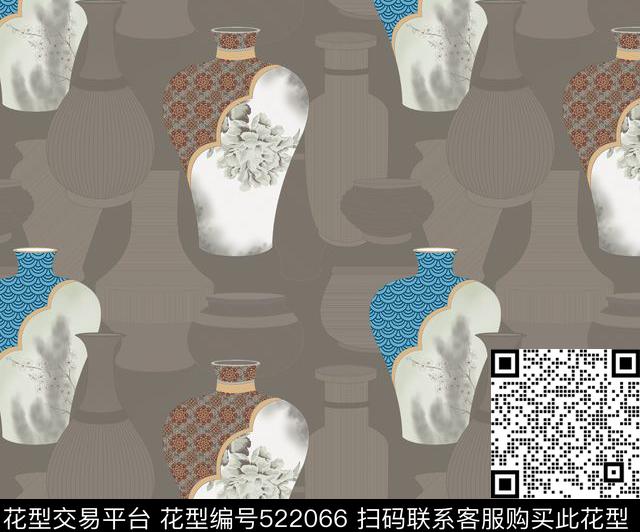 传统中国风民族青花瓷瓷器传统印花华亿平台下载（图片编号: 522066） - 瓦栏（Walan）
