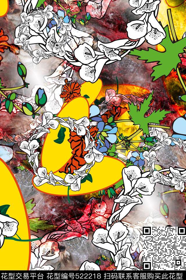 丝巾长巾女装花卉数码印花华亿平台下载（图片编号: 522218） - 瓦栏（Walan）