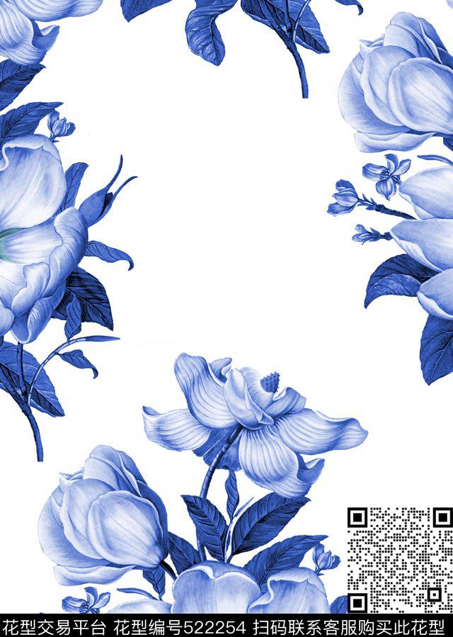 花卉时尚中国风传统印花华亿平台下载（图片编号: 522254） - 瓦栏（Walan）