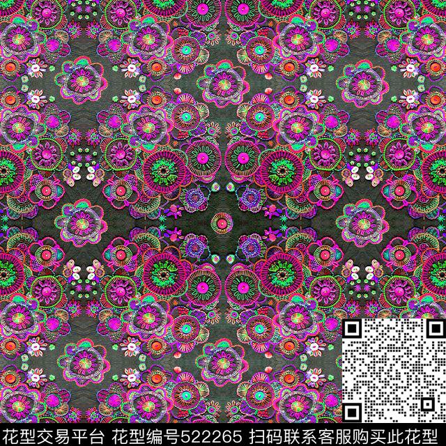 民族传统绣花手绘数码印花华亿平台下载（图片编号: 522265） - 瓦栏（Walan）