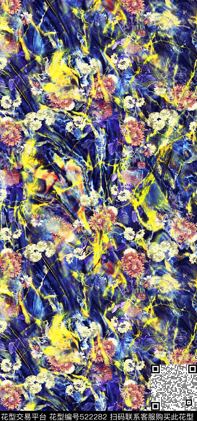 欧美时尚地质矿石大理石花纹肌理花纹数码印花华亿平台下载（图片编号: 522282） - 瓦栏（Walan）