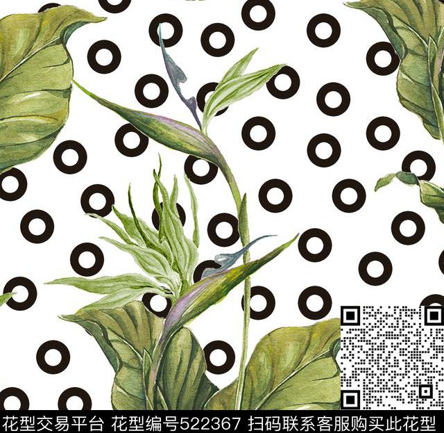 欧美时尚花卉数码印花华亿平台下载（图片编号: 522367） - 瓦栏（Walan）