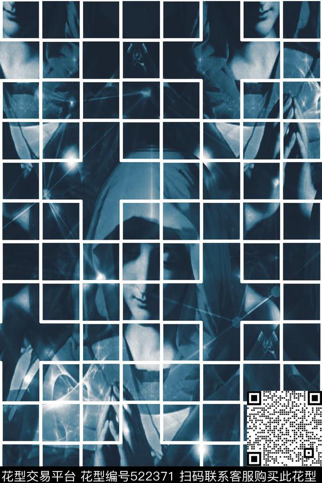 都市短裤复古数码印花华亿平台下载（图片编号: 522371） - 瓦栏（Walan）