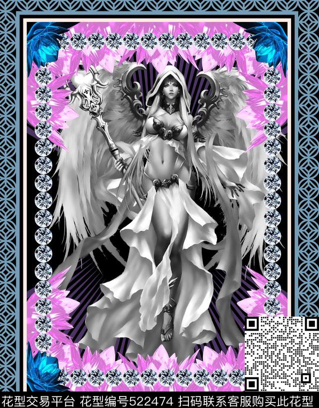 服装设计时尚数码印花数码印花华亿平台下载（图片编号: 522474） - 瓦栏（Walan）