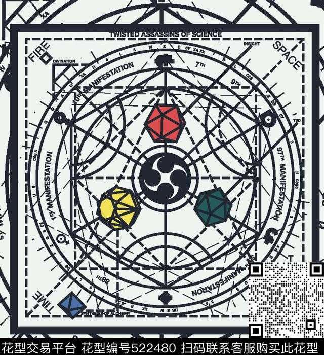 地图方巾服装传统印花华亿平台下载（图片编号: 522480） - 瓦栏（Walan）