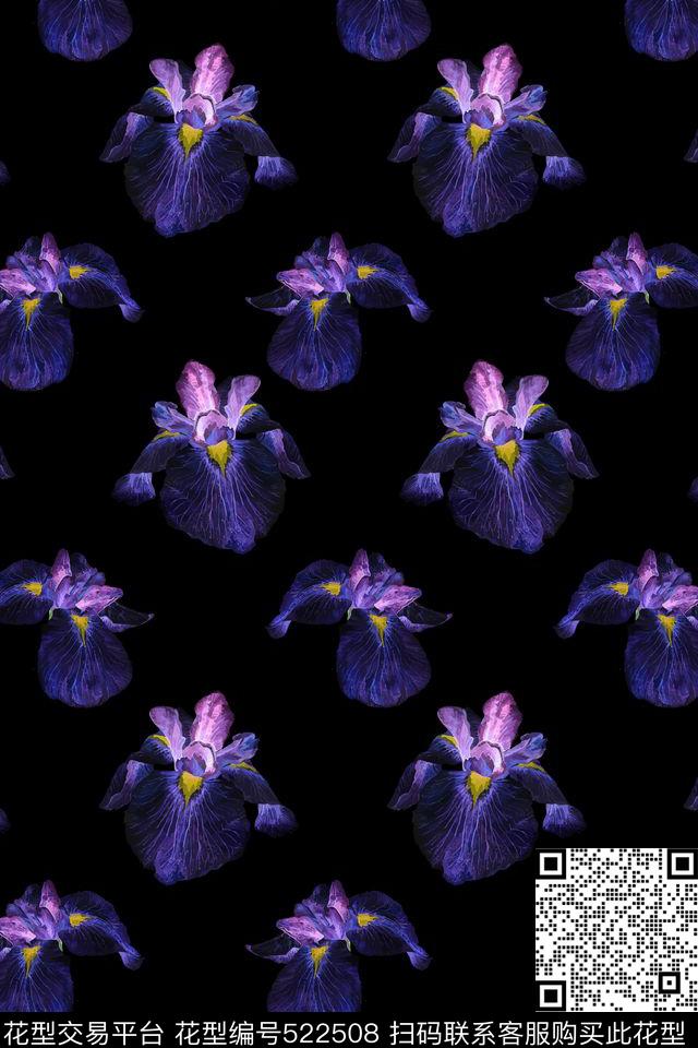 半身裙花卉兰花传统印花华亿平台下载（图片编号: 522508） - 瓦栏（Walan）