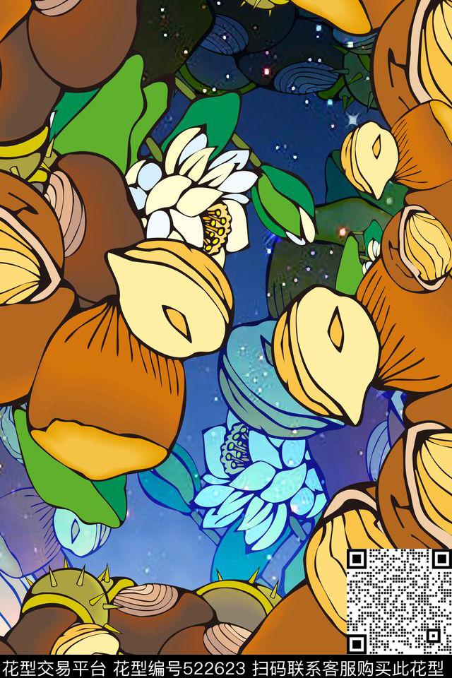 花卉卡通女装传统印花华亿平台下载（图片编号: 522623） - 瓦栏（Walan）