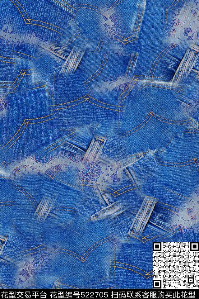 抽象动物纹格子数码印花华亿平台下载（图片编号: 522705） - 瓦栏（Walan）