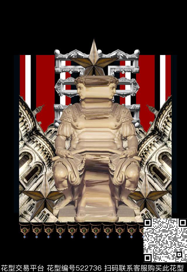 立体3D雕塑潮流时尚定位男装数码印花华亿平台下载（图片编号: 522736） - 瓦栏（Walan）