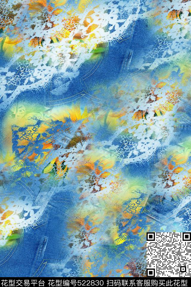 抱枕短裙菊花数码印花华亿平台下载（图片编号: 522830） - 瓦栏（Walan）