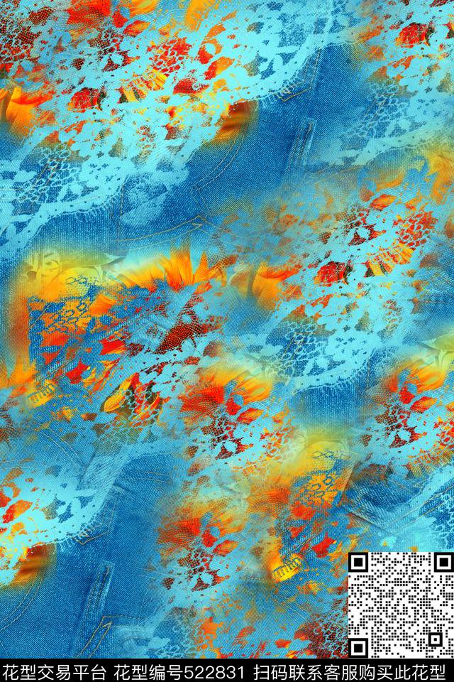 抱枕短裙菊花数码印花华亿平台下载（图片编号: 522831） - 瓦栏（Walan）