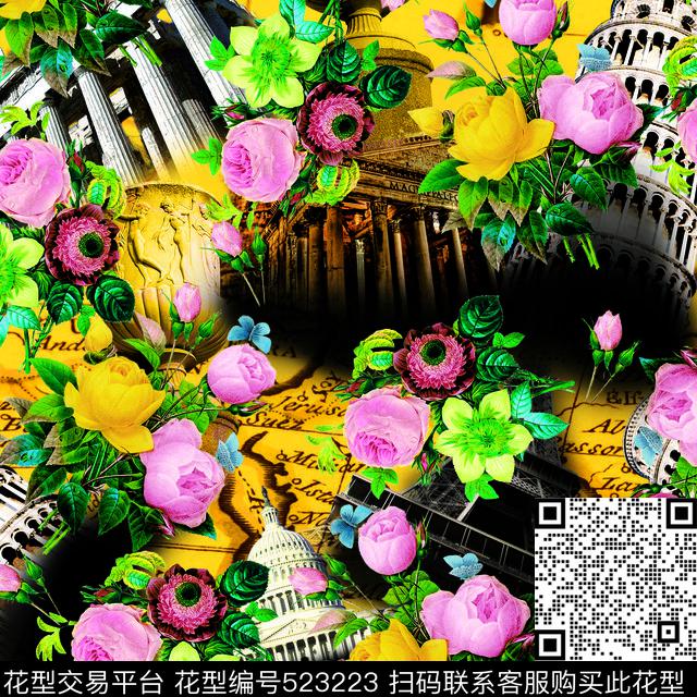 花建筑欧美数码印花华亿平台下载（图片编号: 523223） - 瓦栏（Walan）