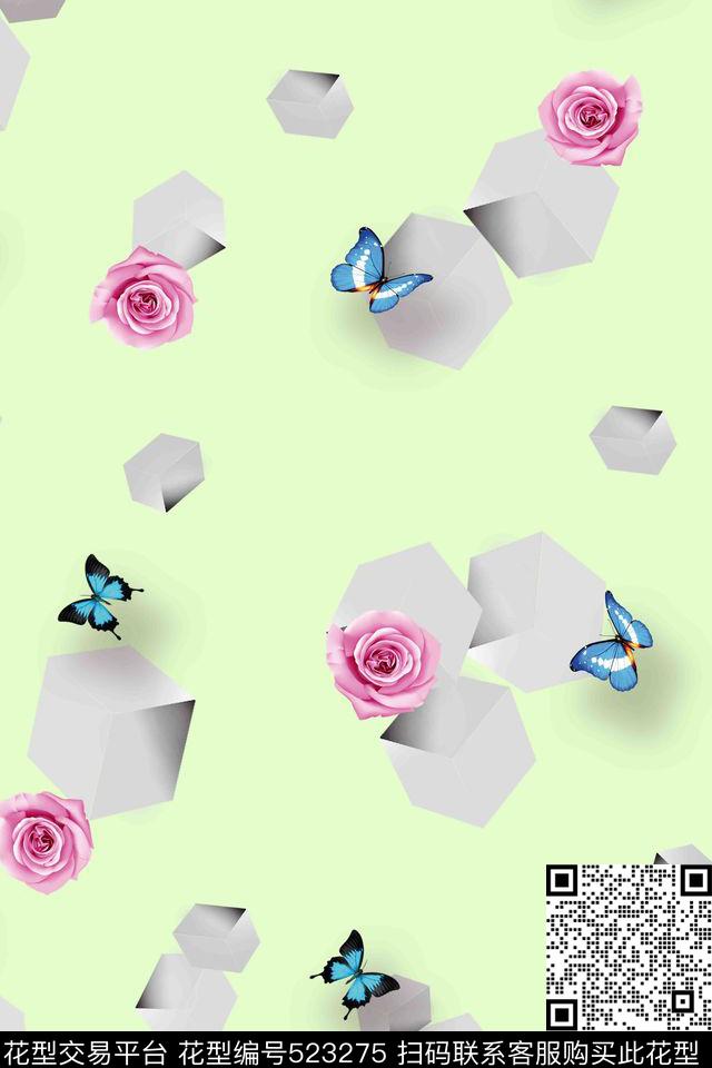 3D立体方块数码印花华亿平台下载（图片编号: 523275） - 瓦栏（Walan）