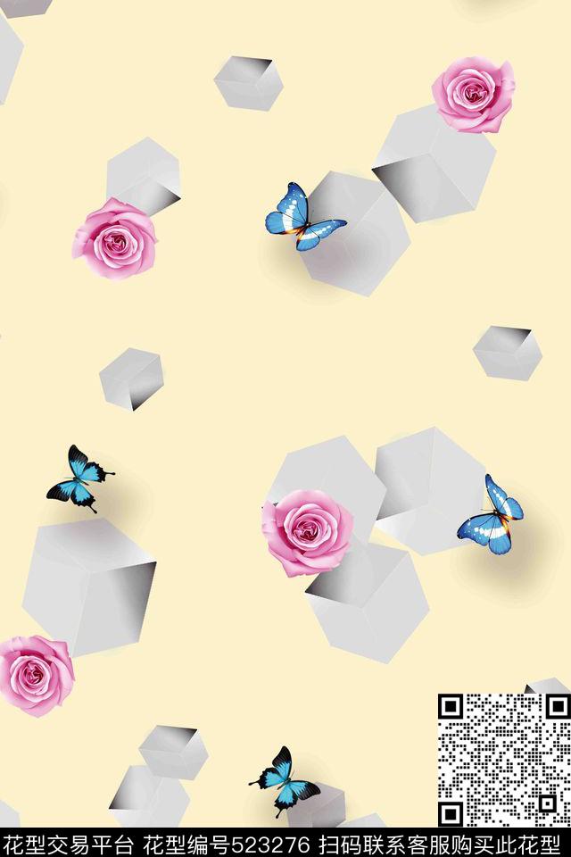 3D立体方块数码印花华亿平台下载（图片编号: 523276） - 瓦栏（Walan）