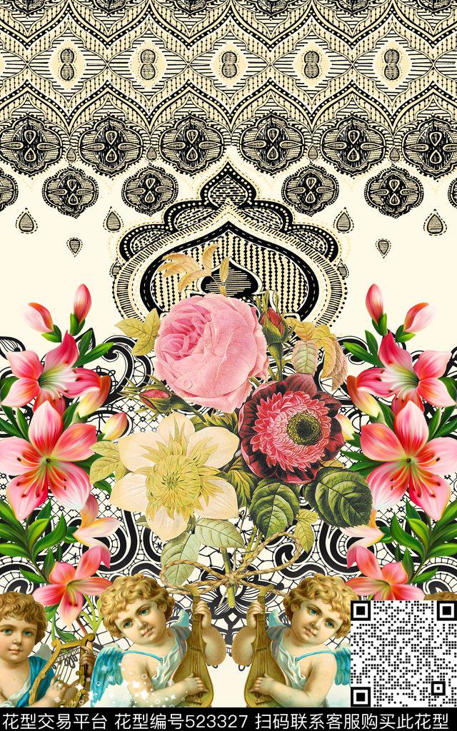 几何腰果MAX-定位欧美民族风性感蕾丝数码印花华亿平台下载（图片编号: 523327） - 瓦栏（Walan）