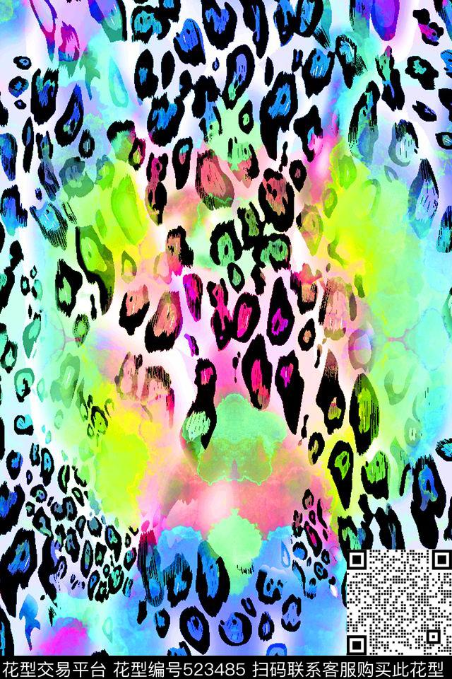 满版豹纹数码数码印花华亿平台下载（图片编号: 523485） - 瓦栏（Walan）