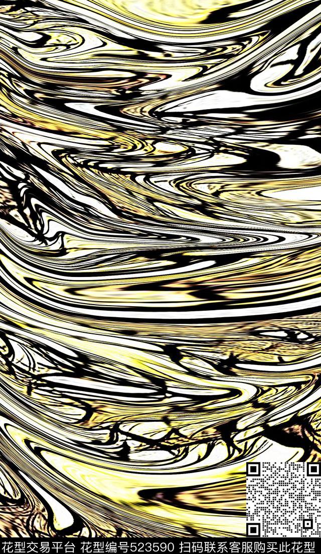 抽象线条华亿平台简单数码印花华亿平台下载（图片编号: 523590） - 瓦栏（Walan）