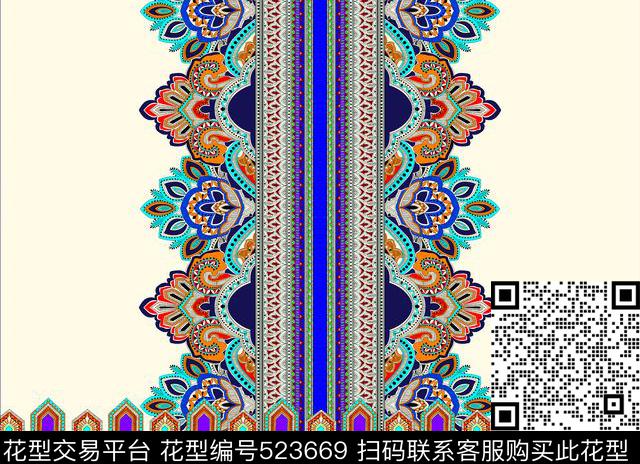 中国风流行定位数码印花华亿平台下载（图片编号: 523669） - 瓦栏（Walan）