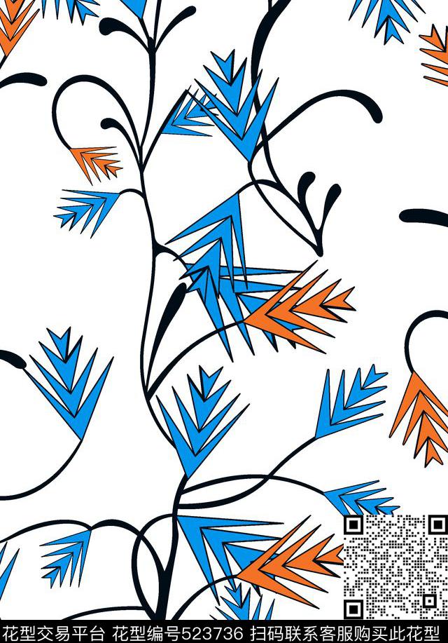 欧美时尚潮流传统印花华亿平台下载（图片编号: 523736） - 瓦栏（Walan）