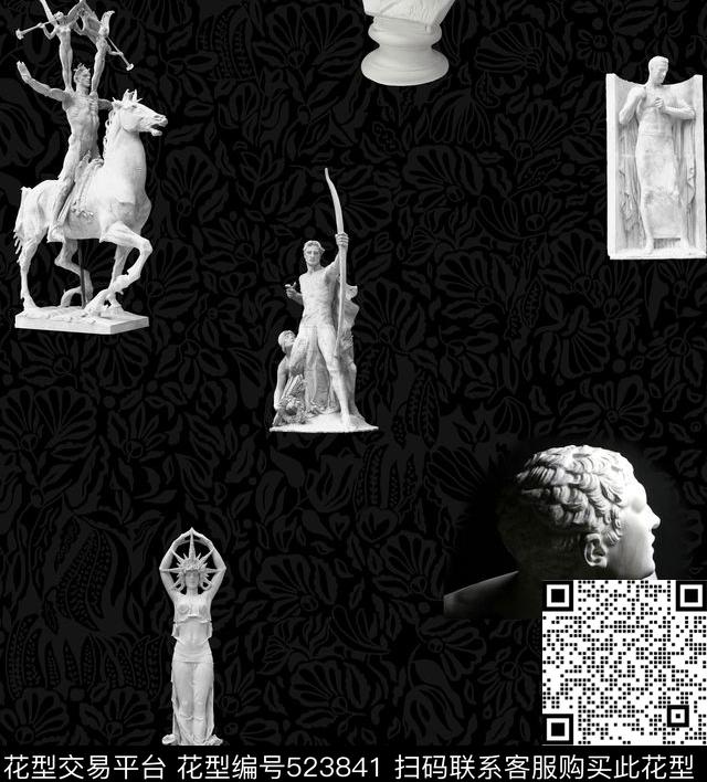 潮流复古夹克华亿平台数码印花华亿平台下载（图片编号: 523841） - 瓦栏（Walan）