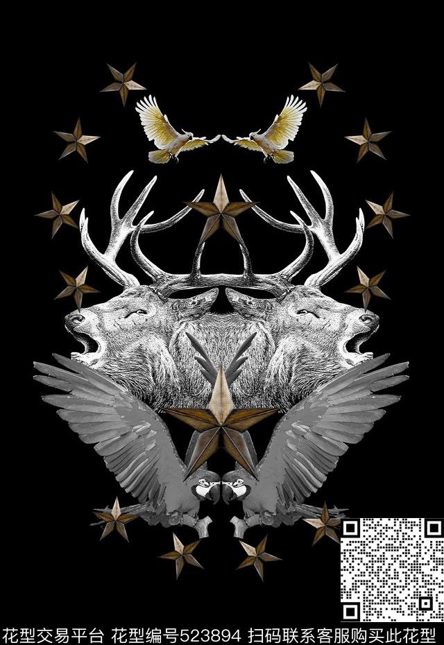 T恤卫衣数码印花潮流时尚男装定位数码印花数码印花华亿平台下载（图片编号: 523894） - 瓦栏（Walan）