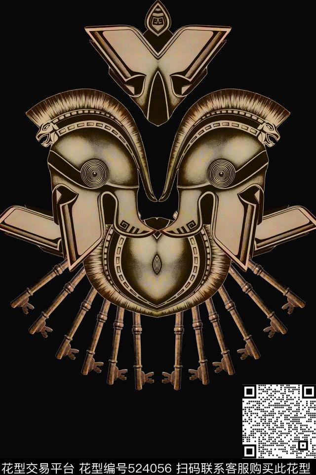 复古士兵头盔定位数码印花华亿平台下载（图片编号: 524056） - 瓦栏（Walan）