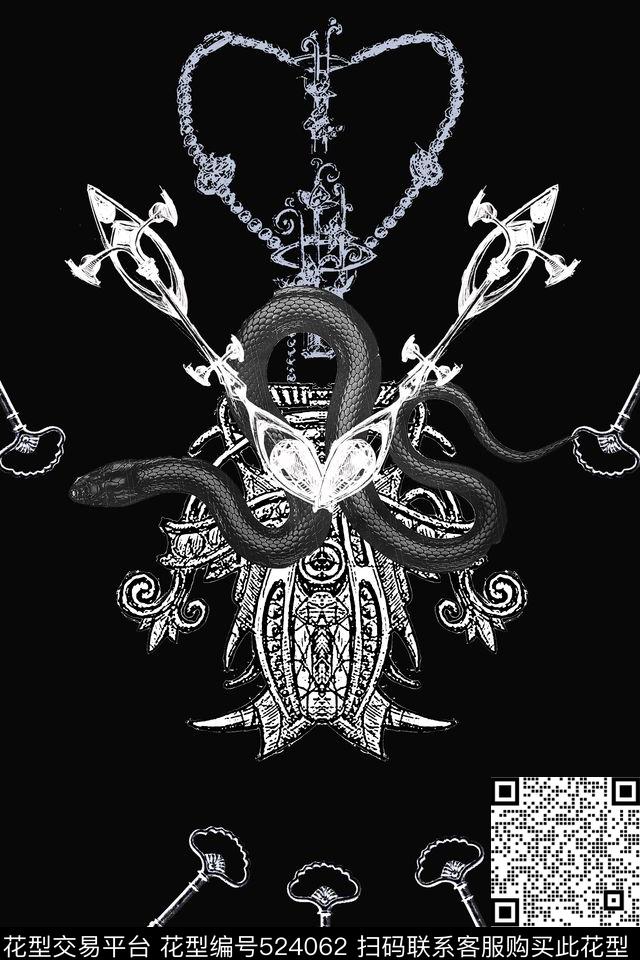 潮流蛇定位数码印花华亿平台下载（图片编号: 524062） - 瓦栏（Walan）